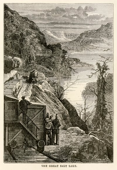 Den store saltsjøen, fra hele verden på åtti dager av Jules Verne (1828-1905) gravert av Prévost, 1873 av Hippolyte Leon after Benett