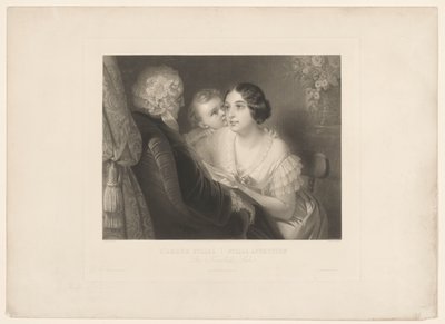 Filial kjærlighet. Naar Cl. M. Dubufe, med adresse van Goupil av Hippolyte Louis Garnier