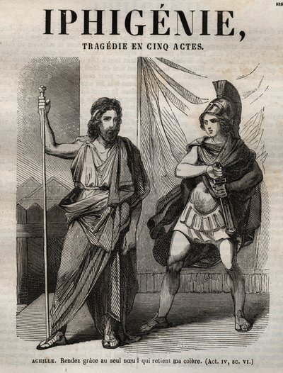 Iphigenie tragedie av Jean Racine - gravering i "" Oeuvres de Jean Racine"" illustrert av Pauquet og notis av Emile de La Bedolliere - 1851 av Hippolyte Louis Pauquet