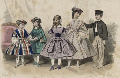 Uten tittel, april 1861 (håndfarget gravering) av Hippolyte Louis Pauquet