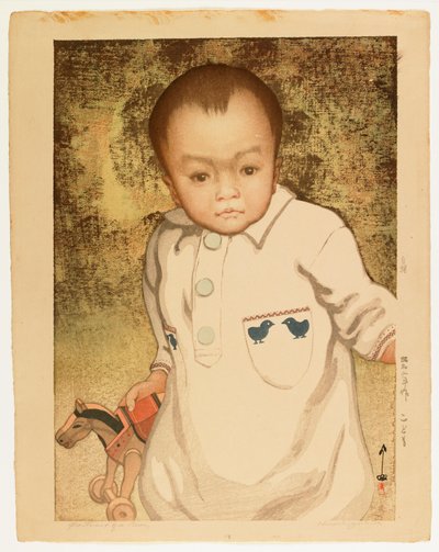 Portrett av en gutt av Hiroshi Yoshida
