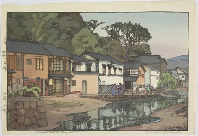 Liten by i Chu_goku-distriktet av Hiroshi Yoshida