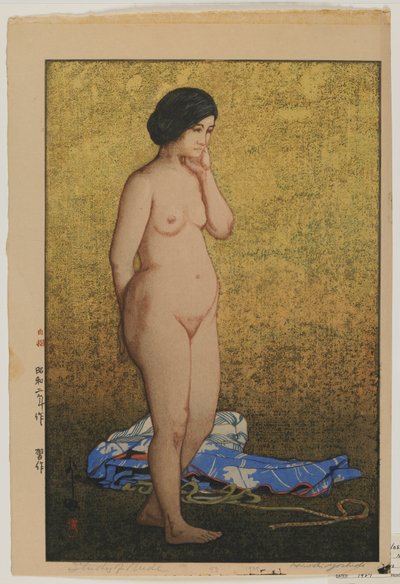 Studie av naken, Showa-æra av Hiroshi Yoshida