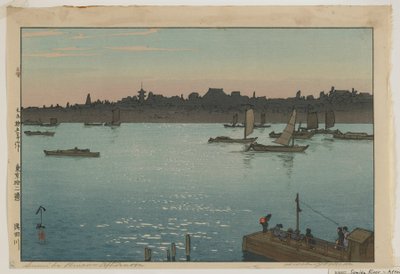 Sumida River - Afternoon, fra serien, Twelve Scenes of Tokyo, Taisho-tiden av Hiroshi Yoshida