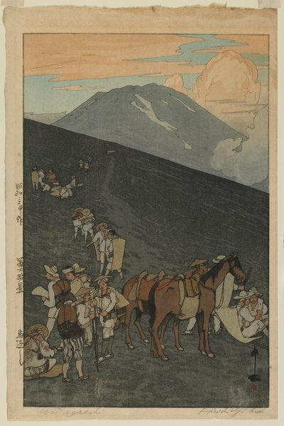 Umagaeshi, fra serien, Ten Views of Mount Fuji, Showa-tiden av Hiroshi Yoshida