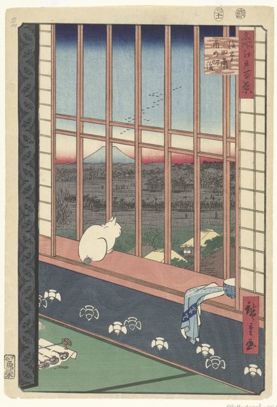 Asakusa rismarker og Torinomachi-festivalen av Hiroshige (I) , Utagawa