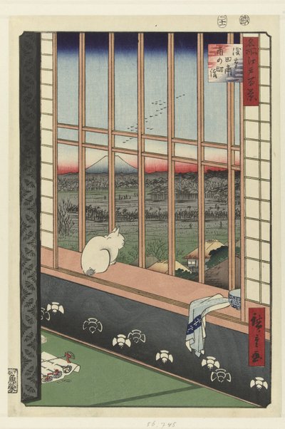 Asakusa rismarker og Torinomachi-festivalen av Hiroshige (I) , Utagawa