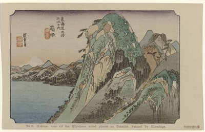 Hakone Nr. 11. Hakone: en av de femtitre kjente stedene på Tokaido. Malt av Hiroshige (tittel på objekt) De Tôkaidô van Hiroshige (serietittel) Hiroshige no fude Tôkaidô (serietittel på objekt) av Hiroshige (I) , Utagawa