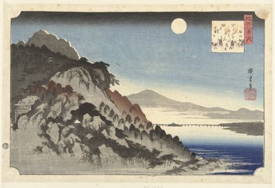 Høstmåne på Ishiyama Ishiyama no shugetsu (tittel på objekt) Åtte utsikter over Omi-provinsen (serietittel) omi hakkei av Hiroshige (I) , Utagawa