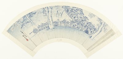 Skisse av å beundre blomstringen gjennom lysthusene Seiro hanami ryakuzu (tittel på objekt) av Hiroshige (I) , Utagawa