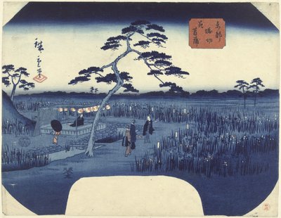 Blomstrende iris ved Horikiri i den østlige hovedstaden Toto Horikiri hanashobu (tittel på objekt) av Hiroshige (II) , Utagawa