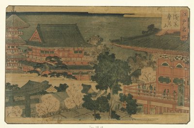 De Kinryuzan Tempel Te Asakusa Asakusa Kinryuzan Bellow m de paazen i edo Edo meisho av Hiroshige (II) , Utagawa