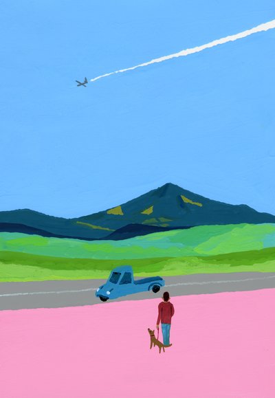 Fly og plukke opp lastebil og hund og eng av Hiroyuki Izutsu