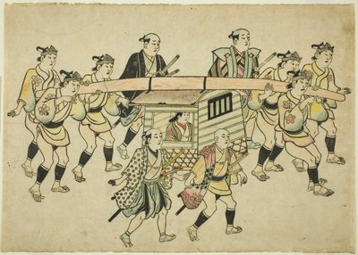 Prosesjon av en Daimyo av Hishikawa Moronobu