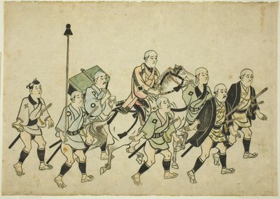 Prosesjon av en Daimyo av Hishikawa Moronobu