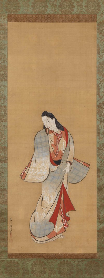 Stehende Schönheit av Hishikawa Moronobu