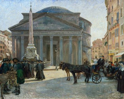 Fra Pantheon-plassen i Roma av Hjalmer Eilif Emanuel Peterssen