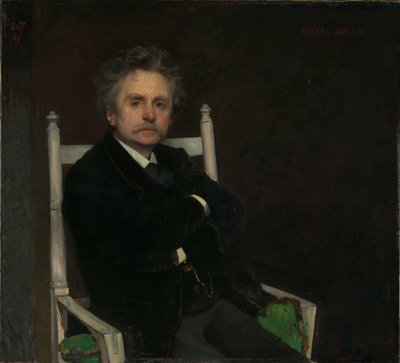 Portrett av komponisten Edvard Grieg av Hjalmer Eilif Emanuel Peterssen
