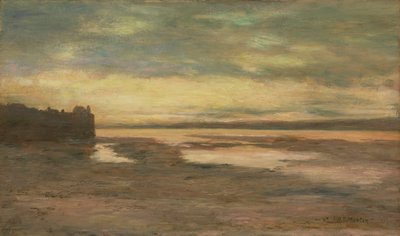 Kveld på Themsen, ca. 1876. av Homer Dodge Martin