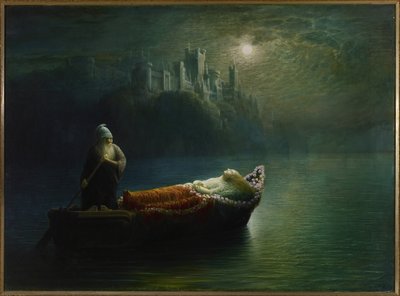 Elaines død, 1877 av Homer Watson