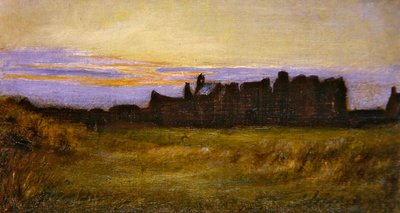 Holy Island (olje om bord) av Hon. Walter John James