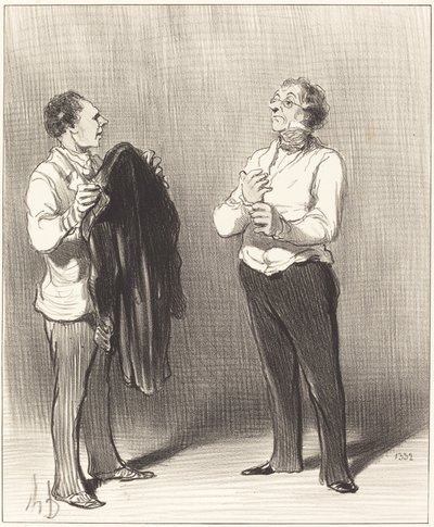 (Tjeneren) - Monsieur ville gjøre det bra... av Honoré Daumier