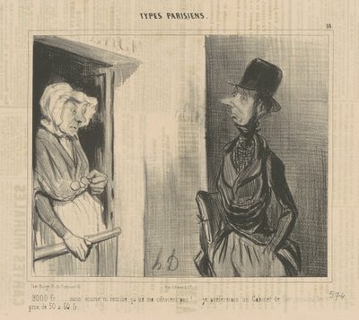 2000 fr...uten stall...det passer meg ikke! av Honoré Daumier