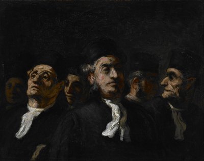 Et møte med advokater av Honoré Daumier