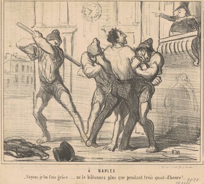 I Napoli: La oss se, jeg gjør ham nåde ... av Honoré Daumier