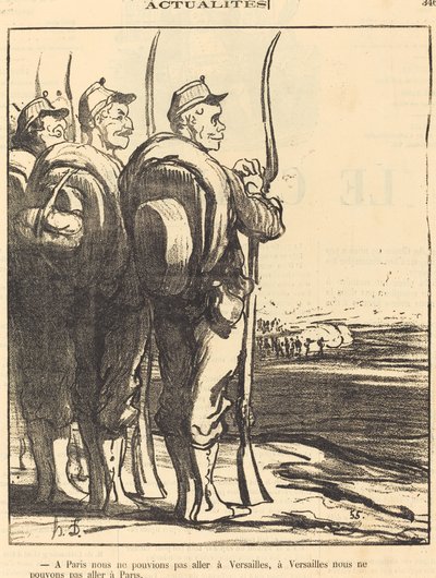 I Paris kunne vi ikke dra til Versailles... av Honoré Daumier