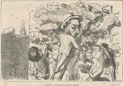 Den gamle mannen av Honoré Daumier