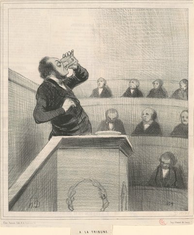 til tribunen av Honoré Daumier