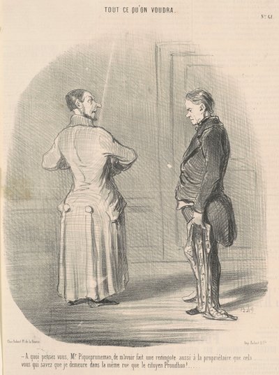Hva synes du, Mr. Piquepruneman, om å ha meg... av Honoré Daumier