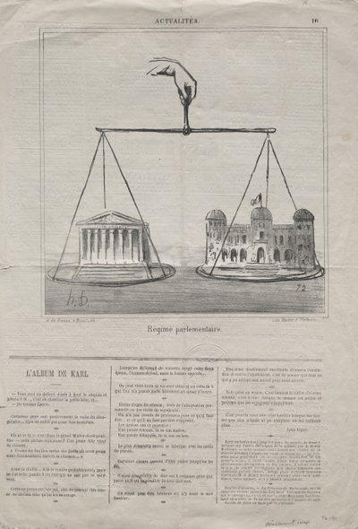 Aktualitet (nr. 10): Parlamentarisk regime av Honoré Daumier