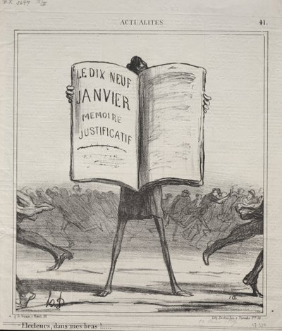 Aktualitet (nr. 41): Elektorer, i mine armer!... av Honoré Daumier