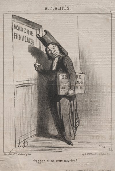 Aktualiteter (nr. 41): Bank på og det åpner seg for deg! av Honoré Daumier