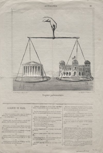 Aktualitet nr. 10: Parlamentarisk regime, 1870. av Honoré Daumier