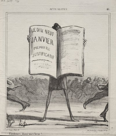 Aktualitet nr. 41: Electors, in my arms!..., 1869. av Honoré Daumier