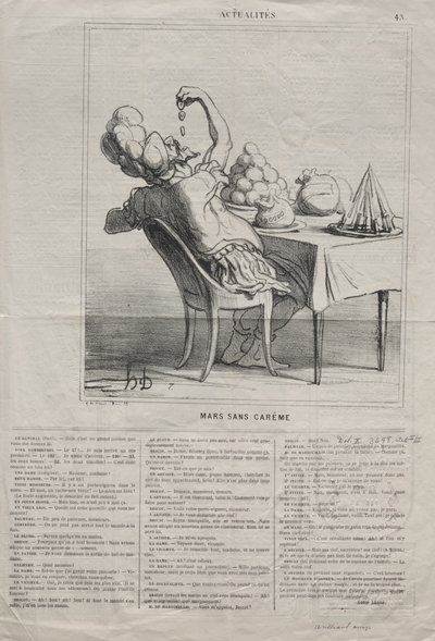 Aktualitet nr. 43: Mars uten fasten, 1869. av Honoré Daumier