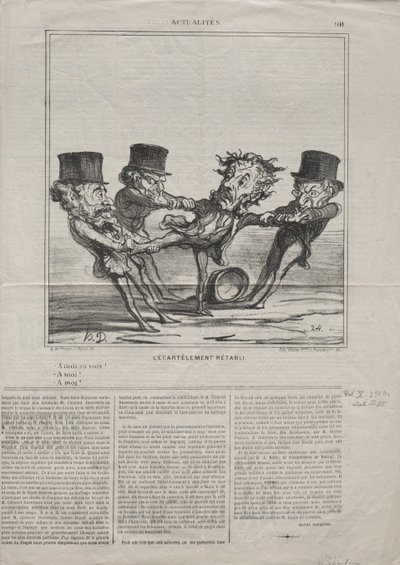 Aktualitet nr. 98: Kvartering gjeninnført, 1869. av Honoré Daumier