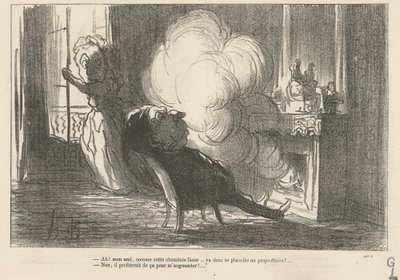 Ah! ... Når denne skorsteinen ryker ... av Honoré Daumier