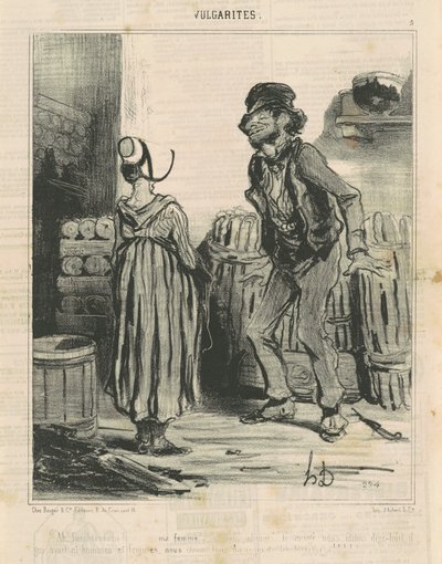 Ah! Fouchtra! ... Min kone ... av Honoré Daumier