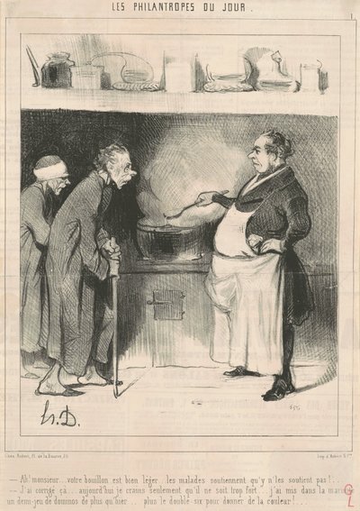 Ah! Sir ... buljongen din er ... av Honoré Daumier