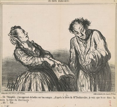 Ah! Théophile... Jeg lærer noen vakre ting... av Honoré Daumier