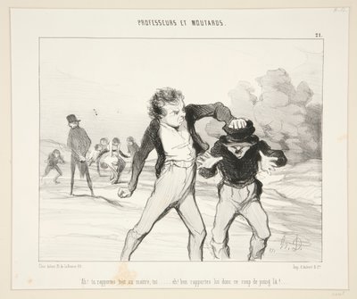 Ah! Rapporterer du alt til mesteren? - #21 av professorer og sennep av Honoré Daumier