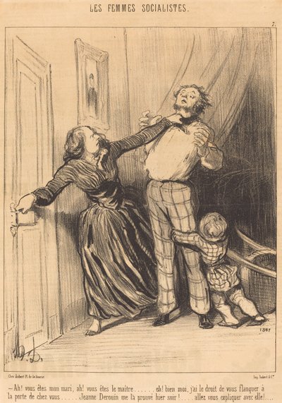 Ah! du er mannen min, ah! du er mesteren... av Honoré Daumier