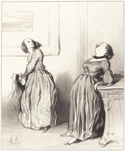 Ah, du finner ut at min siste roman ikke er helt... av Honoré Daumier