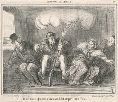 Kom igjen bra! Jeg glemte å losse pistolen min! av Honoré Daumier