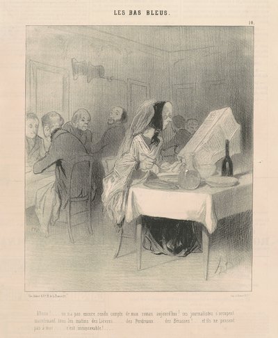 La oss gå! ... Vi har ennå ikke rapportert om romanen min ... av Honoré Daumier