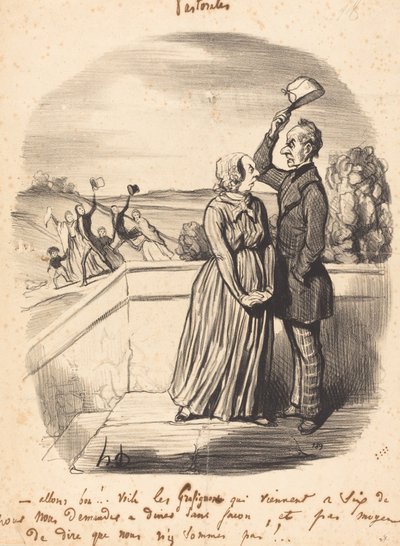 Kom igjen!...her er grafignonene... av Honoré Daumier